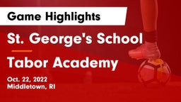 St. George's School vs Tabor Academy  Game Highlights - Oct. 22, 2022