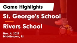 St. George's School vs Rivers School Game Highlights - Nov. 4, 2022