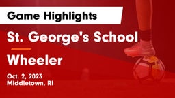 St. George's School vs Wheeler Game Highlights - Oct. 2, 2023