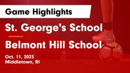 St. George's School vs Belmont Hill School Game Highlights - Oct. 11, 2023