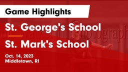 St. George's School vs St. Mark's School Game Highlights - Oct. 14, 2023