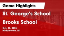 St. George's School vs Brooks School Game Highlights - Oct. 18, 2023