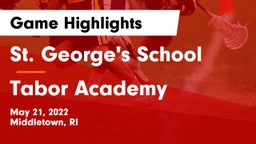 St. George's School vs Tabor Academy  Game Highlights - May 21, 2022