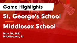 St. George's School vs Middlesex School Game Highlights - May 28, 2022
