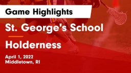 St. George's School vs Holderness  Game Highlights - April 1, 2022