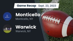 Recap: Monticello  vs. Warwick  2023