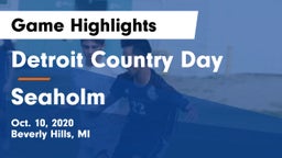 Detroit Country Day  vs Seaholm  Game Highlights - Oct. 10, 2020