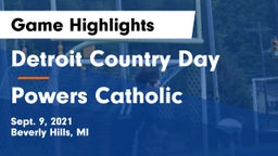 Detroit Country Day  vs Powers Catholic  Game Highlights - Sept. 9, 2021