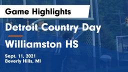 Detroit Country Day  vs Williamston HS Game Highlights - Sept. 11, 2021
