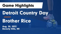 Detroit Country Day  vs Brother Rice Game Highlights - Aug. 30, 2022