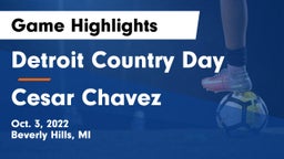 Detroit Country Day  vs Cesar Chavez Game Highlights - Oct. 3, 2022