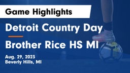 Detroit Country Day  vs Brother Rice HS MI Game Highlights - Aug. 29, 2023