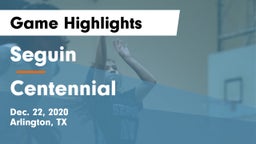 Seguin  vs Centennial  Game Highlights - Dec. 22, 2020