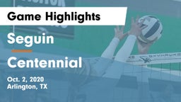Seguin  vs Centennial  Game Highlights - Oct. 2, 2020