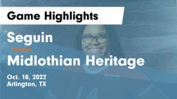 Seguin  vs Midlothian Heritage  Game Highlights - Oct. 18, 2022