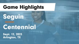 Seguin  vs Centennial  Game Highlights - Sept. 12, 2023