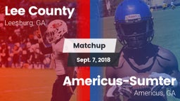 Matchup: Lee County High vs. Americus-Sumter  2018