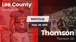 Matchup: Lee County High vs. Thomson  2018