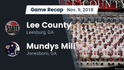 Recap: Lee County  vs. Mundys Mill  2018