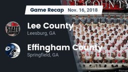 Recap: Lee County  vs. Effingham County  2018