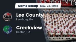 Recap: Lee County  vs. Creekview  2018