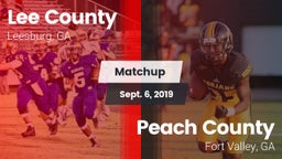 Matchup: Lee County High vs. Peach County  2019