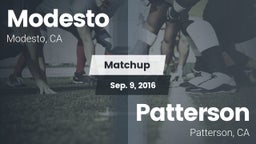 Matchup: Modesto  vs. Patterson  2016