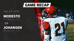 Recap: Modesto  vs. Johansen  2016