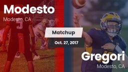 Matchup: Modesto  vs. Gregori  2017