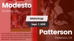 Matchup: Modesto  vs. Patterson  2018