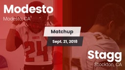 Matchup: Modesto  vs. Stagg  2018