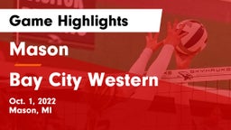 Mason  vs Bay City Western  Game Highlights - Oct. 1, 2022