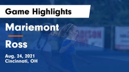 Mariemont  vs Ross  Game Highlights - Aug. 24, 2021
