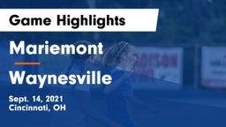 Mariemont  vs Waynesville  Game Highlights - Sept. 14, 2021