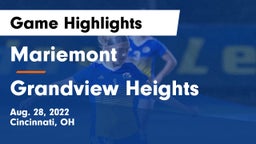 Mariemont  vs Grandview Heights  Game Highlights - Aug. 28, 2022