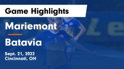 Mariemont  vs Batavia  Game Highlights - Sept. 21, 2022