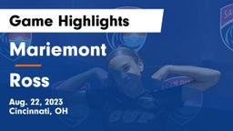 Mariemont  vs Ross  Game Highlights - Aug. 22, 2023