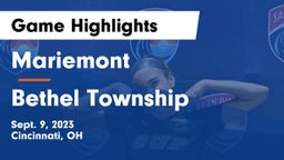 Mariemont  vs Bethel Township  Game Highlights - Sept. 9, 2023
