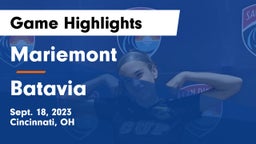Mariemont  vs Batavia  Game Highlights - Sept. 18, 2023