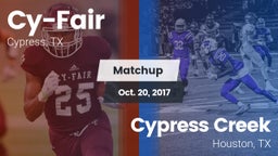 Matchup: Cy-Fair  vs. Cypress Creek  2017