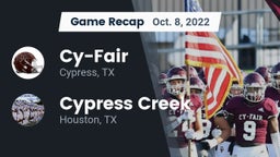 Recap: Cy-Fair  vs. Cypress Creek  2022