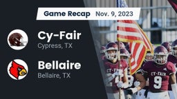 Recap: Cy-Fair  vs. Bellaire  2023
