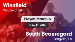 Matchup: Winnfield High vs. South Beauregard  2016