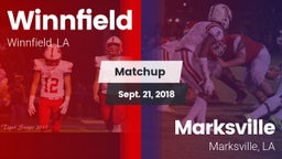 Matchup: Winnfield High vs. Marksville  2018