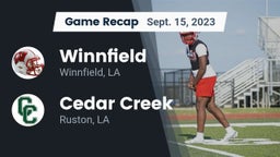 Recap: Winnfield  vs. Cedar Creek  2023