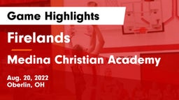 Firelands  vs Medina Christian Academy Game Highlights - Aug. 20, 2022