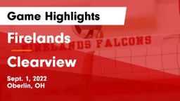Firelands  vs Clearview  Game Highlights - Sept. 1, 2022