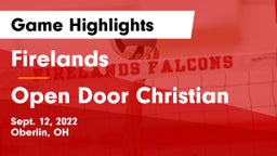 Firelands  vs Open Door Christian  Game Highlights - Sept. 12, 2022