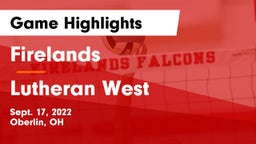 Firelands  vs Lutheran West  Game Highlights - Sept. 17, 2022