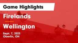 Firelands  vs Wellington  Game Highlights - Sept. 7, 2023
